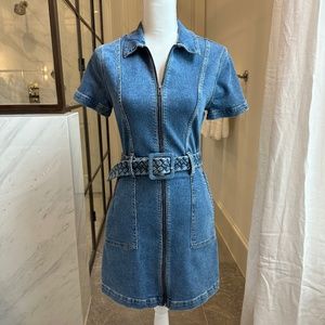 Alice and Olivia Gorgeous Denim Braid Minidress!!